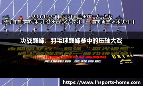 决战巅峰：羽毛球巅峰赛中的压轴大戏